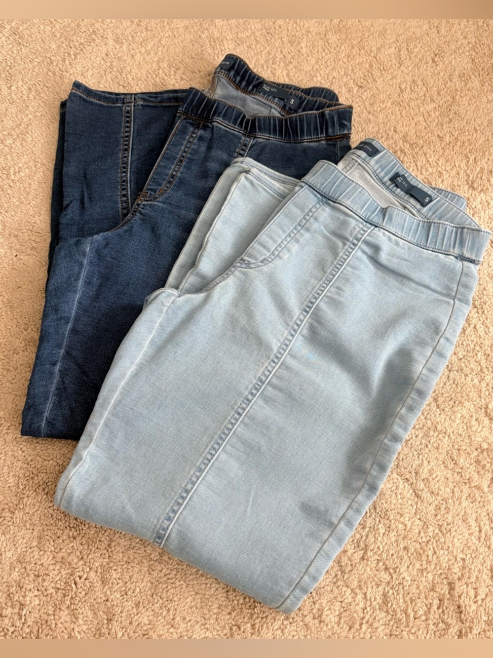J.Jill Slim Leg Ankle Jeans Pull-On Stretch Denim Light & Dark Wash Bundle Small